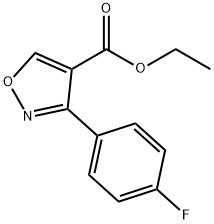 3-(4-Fluorophenyl)-4-isoxazolecarboxylic acid ethyl ester 구조식 이미지