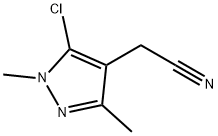 2-(5-chloro-1,3-dimethyl-1H-pyrazol-4-yl)acetonitrile 구조식 이미지