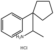 1-(1-phenylcyclopentyl)ethan-1-amine hydrochloride Structure