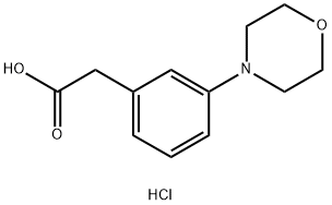 2-[3-(morpholin-4-yl)phenyl]acetic acid hydrochloride Structure