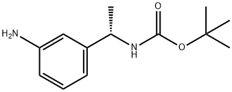 tert-butyl (S)-(1-(3-aminophenyl)ethyl)carbamate 구조식 이미지
