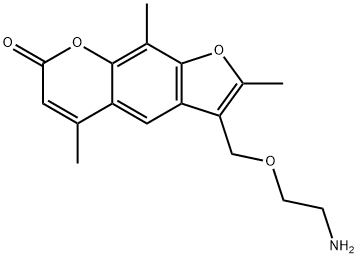 7H-Furo[3,2-g][1]benzopyran-7-one, 3-[(2-aminoethoxy)methyl]-2,5,9-trimethyl- Structure