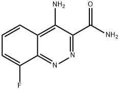 3-Cinnolinecarboxamide, 4-amino-8-fluoro- 구조식 이미지