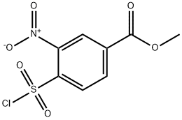Benzoic acid, 4-(chlorosulfonyl)-3-nitro-, methyl ester Structure