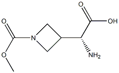 3-Azetidineacetic acid, alpha-amino-1-(methoxycarbonyl)-, (alphaR)- Structure