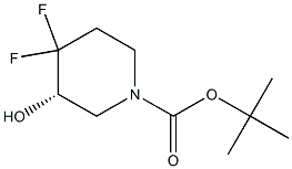 tert-butyl (S)-4,4-difluoro-3-hydroxypiperidine-1-carboxylate 구조식 이미지