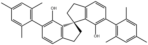 (S)-2,2',3,3'-Tetrahydro-6,6'-bis(2,4,6-trimethylphenyl)-1,1'-spirobi[1H-indene]-7,7'-diol Structure