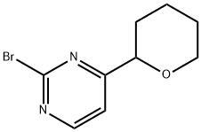 2-BROMO-4-(2-TETRAHYDROPYRANYL)PYRIMIDINE Structure