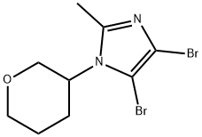 4,5-Dibromo-1-(oxan-3-yl)-2-methyl-1H-imidazole Structure