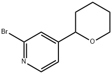 2-bromo-4-(tetrahydro-2H-pyran-2-yl)pyridine Structure