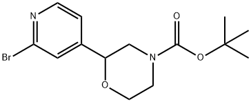 tert-butyl 2-(2-bromopyridin-4-yl)morpholine-4-carboxylate Structure