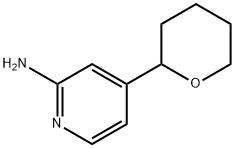 4-(tetrahydro-2H-pyran-2-yl)pyridin-2-amine 구조식 이미지