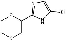 4-Bromo-2-(1,4-dioxan-2-yl)-1H-imidazole 구조식 이미지