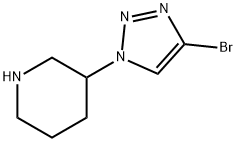 4-Bromo-1-(piperidin-3-yl)-1H-1,2,3-triazole Structure