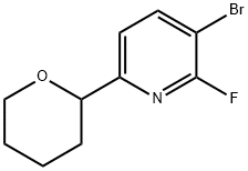 3-Bromo-2-fluoro-6-(oxan-2-yl)pyridine 구조식 이미지
