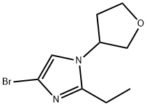 4-Bromo-1-(3-tetrahydrofuranyl)-2-ethylimidazole 구조식 이미지