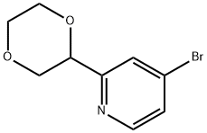 4-bromo-2-(1,4-dioxan-2-yl)pyridine 구조식 이미지