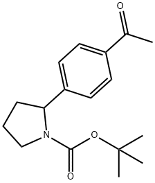 2-(4-Acetylphenyl)pyrrolidine-1-carboxylate 구조식 이미지