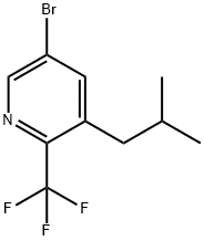 5-BROMO-3-(iso-BUTYL)-2-(TRIFLUOROMETHYL)PYRIDINE 구조식 이미지