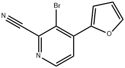3-Bromo-4-(2-furyl)-2-pyridinecarbonitrile Structure