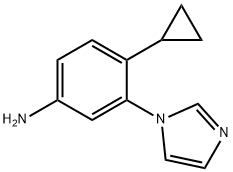 4-Cyclopropyl-3-(1H-imidazol-1-yl)aniline Structure