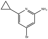 4-Bromo-2-amino-6-cyclopropylpyridine Structure