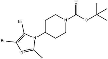 4,5-Dibromo-1-(N-Boc-piperidin-4-yl)-2-methyl-1H-imidazole Structure