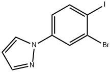 2-Iodo-5-(1H-pyrazol-1-yl)bromobenzene Structure