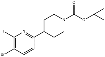 3-Bromo-2-fluoro-6-(N-Boc-piperidin-4-yl)pyridine 구조식 이미지