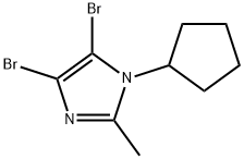 4,5-Dibromo-1-cyclopentyl-2-methyl-1H-imidazole Structure