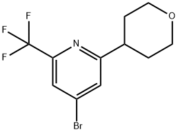 4-Bromo-2-trifluoromethyl-6-(oxan-4-yl)pyridine 구조식 이미지