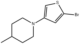 2-Bromo-4-(4-methylpiperidin-1-yl)thiophene 구조식 이미지