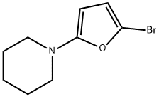 2-Bromo-5-(piperidino)furan Structure