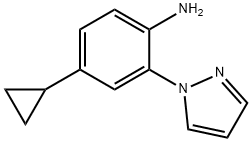 4-Cyclopropyl-2-(1H-pyrazol-1-yl)aniline Structure