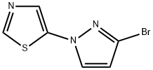 3-BROMO-1-(THIAZOL-5-YL)-1H-PYRAZOLE 구조식 이미지