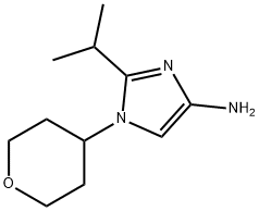 1-(Oxan-4-yl)-2-(1-methylethyl)-1H-imidazol-4-amine 구조식 이미지