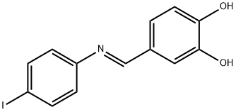 4-{[(4-iodophenyl)imino]methyl}-1,2-benzenediol 구조식 이미지