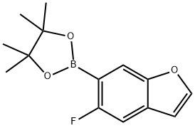 2-(5-fluoro-1-benzofuran-6-yl)-4,4,5,5-tetramethyl-1,3,2-dioxaborolane 구조식 이미지