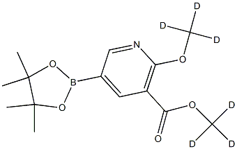 methyl-d3 2-(methoxy-d3)-5-(4,4,5,5-tetramethyl-1,3,2-dioxaborolan-2-yl)nicotinate Structure