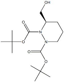 di-tert-butyl (R)-3-(hydroxymethyl)tetrahydropyridazine-1,2-dicarboxylate Structure
