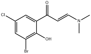 1-(3-Bromo-5-chloro-2-hydroxyphenyl)-3-(dimethylamino)-2-propen-1-one 구조식 이미지