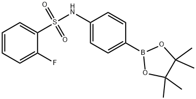 2-fluoro-N-[4-(4,4,5,5-tetramethyl-1,3,2-dioxaborolan-2-yl)phenyl]Benzenesulfonamide Structure