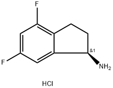 (1R)-4,6-DIFLUORO-2,3-DIHYDRO-1H-INDEN-1-AMINE HYDROCHLORIDE 구조식 이미지