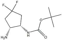 tert-butyl ((1S,2R)-2-amino-4,4-difluorocyclopentyl)carbamate 구조식 이미지