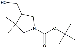 tert-butyl 4-(hydroxymethyl)-3,3-dimethylpyrrolidine-1-carboxylate Structure