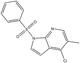 1-(benzenesulfonyl)-4-chloro-5-methyl-1H-pyrrolo[2,3-b]pyridine Structure