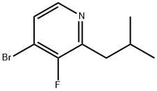 4-Bromo-3-fluoro-2-(iso-butyl)pyridine 구조식 이미지
