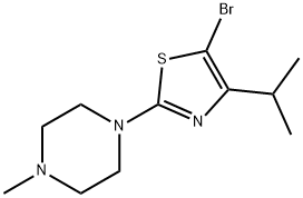 5-Bromo-4-(iso-propyl)-2-(N-methylpiperazin-1-yl)thiazole Structure