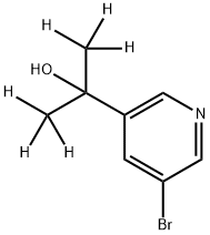 3-Bromo-5-(1-hydroxy-1-methylethyl-d6)-pyridine 구조식 이미지