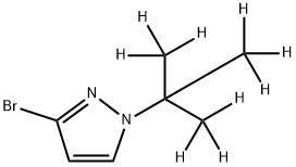 3-Bromo-1-(tert-butyl-d9)-pyrazole 구조식 이미지